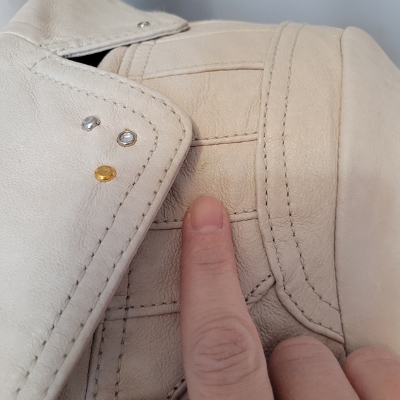 Vintage Free People Leather Embellished Jacket, GUC, Size 6 - Picture 4 of 14